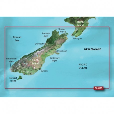 Garmin BlueChart g3 Vision HD - VPC417S - New Zealand South - microSD /SD