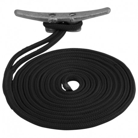 Sea-Dog Double Braided Nylon Dock Line - 3/8" x 10' - Black