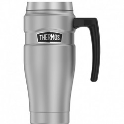 Thermos 16oz Stainless Steel Travel Mug - Matte Steel - 7 Hours Hot/18 Hours Cold