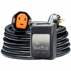 SmartPlug RV Kit 30 Amp 30' Dual Configuration Cordset - Black (SPX X Park Power) & Non Metallic Inlet - Black