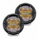 RIGID Industries 360-Series 4" LED Off-Road Fog Light Drive Beam w/Amber Backlight - Black Housing