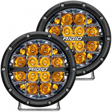 RIGID Industries 360-Series 6" LED Off-Road Fog Light Spot Beam w/Amber Backlight - Black Housing