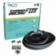 TACO SuproFlex Rub Rail Kit - Black w/Flex Chrome Insert - 1.6"H x .78"W x 60' L