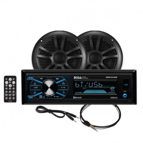 Boss Audio MCBK634B.6 Marine Stereo & 6.5" Speaker Kit - Black