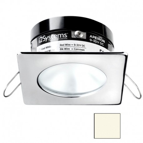 i2Systems Apeiron A503 3W Spring Mount Light - Square/Round - Neutral White - Polished Chrome Finish