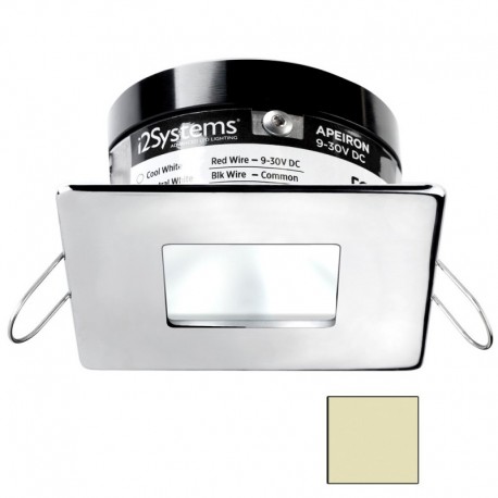 i2Systems Apeiron A503 3W Spring Mount Light - Square/Square - Warm White - Polished Chrome Finish