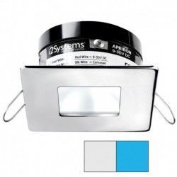 i2Systems Apeiron A503 3W Spring Mount Light - Square/Square - Cool White & Blue - Polished Chrome Finish