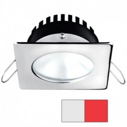 i2Systems Apeiron A506 6W Spring Mount Light - Square/Round - Cool White & Red - Polished Chrome Finish