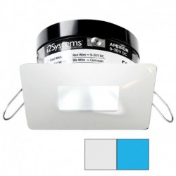 i2Systems Apeiron PRO A503 - 3W Spring Mount Light - Square/Square - Cool White & Blue - White Finish