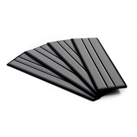 SeaDek Brushed 6mm 4-Piece Step Kit - 3.75" x 12.75" - Storm Gray/Black Faux Teak