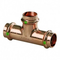 Viega ProPress 1-1/4" Copper Tee - Triple Press Connection - Smart Connect Technology