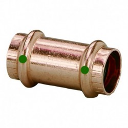 Viega ProPress 3/4" Copper Coupling w/o Stop - Double Press Connection - Smart Connect Technology