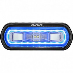 RIGID Industries SR-L Series Marine Spreader Light - Black Surface Mount - White Light w/Blue Halo