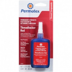 Permatex Permanent Strength Threadlocker RED & Cup/Core Plug Sealant Retaining Compound - 36ml