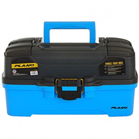 Plano 3-Tray Tackle Box w/Dual Top Access - Smoke & Bright Blue