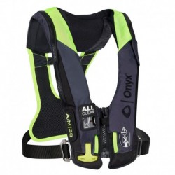 Onyx Impulse A/M 33 All Clear w/Harness Auto/Manual Inflatable Life Jacket - Grey
