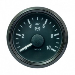 VDO SingleViu 52mm (2-1/16") Brake Pressure Gauge - 15 Bar - 0-180 Ohm