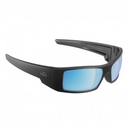 H2Optix Waders Sunglasses Matt Gun Metal, Grey Blue Flash Mirror Lens Cat.3 - AntiSalt Coating w/Floatable Cord