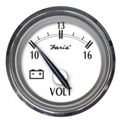Faria Newport SS 2" Voltmeter - 10 to 16V
