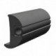 TACO Flexible Vinyl Black Rub Rail 1-1/16" x 1-7/8" 50' L