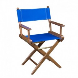 Whitecap Director' s Chair w/Blue Seat Covers - Teak