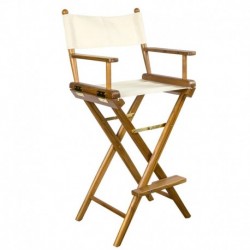 Whitecap Captain' s Chair w/Natural Seat Covers - Teak