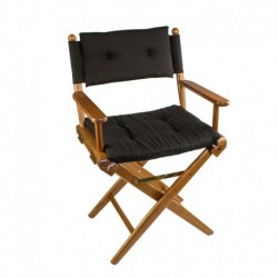 Whitecap Director' s Chair w/Black Cushion - Teak