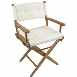 Whitecap Director' s Chair w/Cream Cushion - Teak