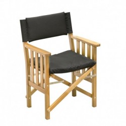 Whitecap Director' s Chair II w/Black Cushion - Teak