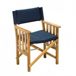Whitecap Director' s Chair II w/Navy Cushion - Teak