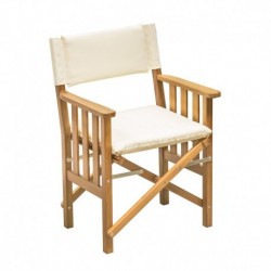 Whitecap Director' s Chair II w/Cream Cushion - Teak