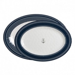 Marine Business Melamine Oval Serving Platters Set - SAILOR SOUL - Set of 2