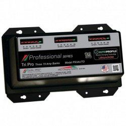 Dual Pro PS3 Auto 15A - 3-Bank Lithium/AGM Battery Charger