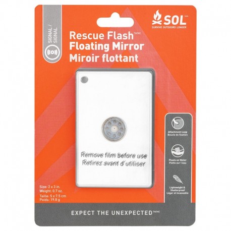 S.O.L. Survive Outdoors Longer Rescue Flash Floating Mirror