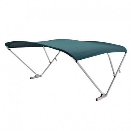 SureShade Power Bimini - Clear Anodized Frame - Green Fabric