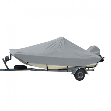 Carver Sun-DURA Styled-to-Fit Boat Cover f/16.5' Bay Style Center Console Fishing Boats - Grey