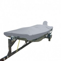 Carver Poly-Flex II Styled-to-Fit Boat Cover f/Extra Wide 14.5' Open Jon Boats - Grey