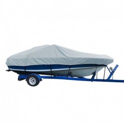 Carver Sun-DURA Styled-to-Fit Boat Cover f/22.5' V-Hull Low Profile Cuddy Cabin Boats w/Windshield & Rails - Grey