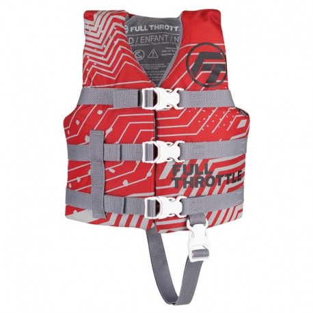 Full Throttle Child Nylon Life Jacket - Red