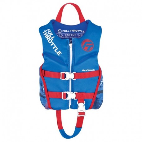 Full Throttle Child Rapid-Dry Flex-Back Life Jacket - Blue