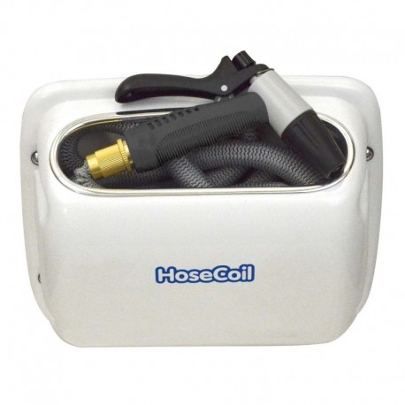 HoseCoil Side Mount Expandable Enclosure w/25' Hose & Rubber Tip Nozzle