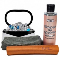 Flitz Ultrasonic Cleaner Kit - 8oz. Jewelry & Gemstone Cleaner REFILL Bottle