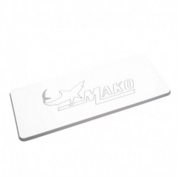 SeaDek 16" x 39" 20mm Dual Density Large Helm Pad White/Storm Grey Embossed Mako Logo - 406mm x 990 x 20mm