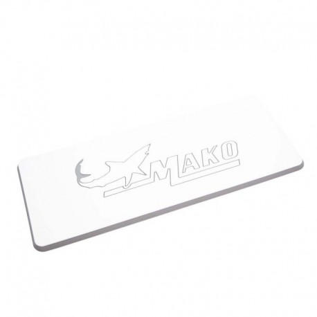 SeaDek 16" x 39" 20mm Dual Density Large Helm Pad White/Storm Grey Embossed Mako Logo - 406mm x 990 x 20mm