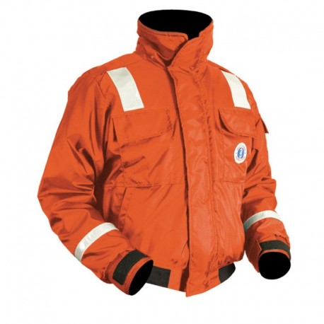 Mustang Classic Flotation Bomber Jacket w/SOLAS Tape - Orange - XXXL