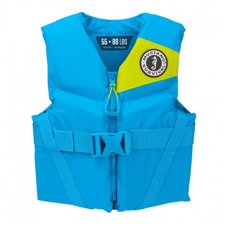 Mustang Youth REV Foam Vest - Blue