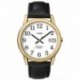 Timex Easy Reader 35mm Watch - Black Leather Strap/Gold Tone Case