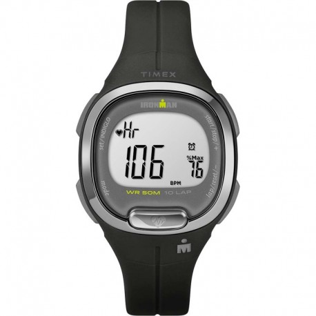 Timex IRONMAN Transit+ 33mm Resin Strap Activity & Heart Rate Watch - Black/Silver Tone