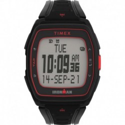 Timex IRONMAN T300 Silicone Strap Watch - Black/Red