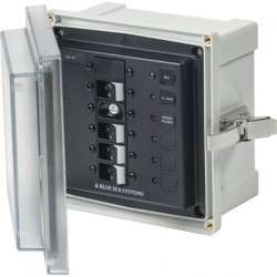 Blue Sea 3128 - SMS Panel Enclosure w/ELCI (30A) & 3 Branch (15A) - 120V AC